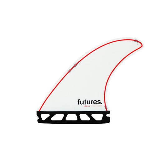 Futures Jordy Signature Thruster Fins (Single Tab) - White/Red