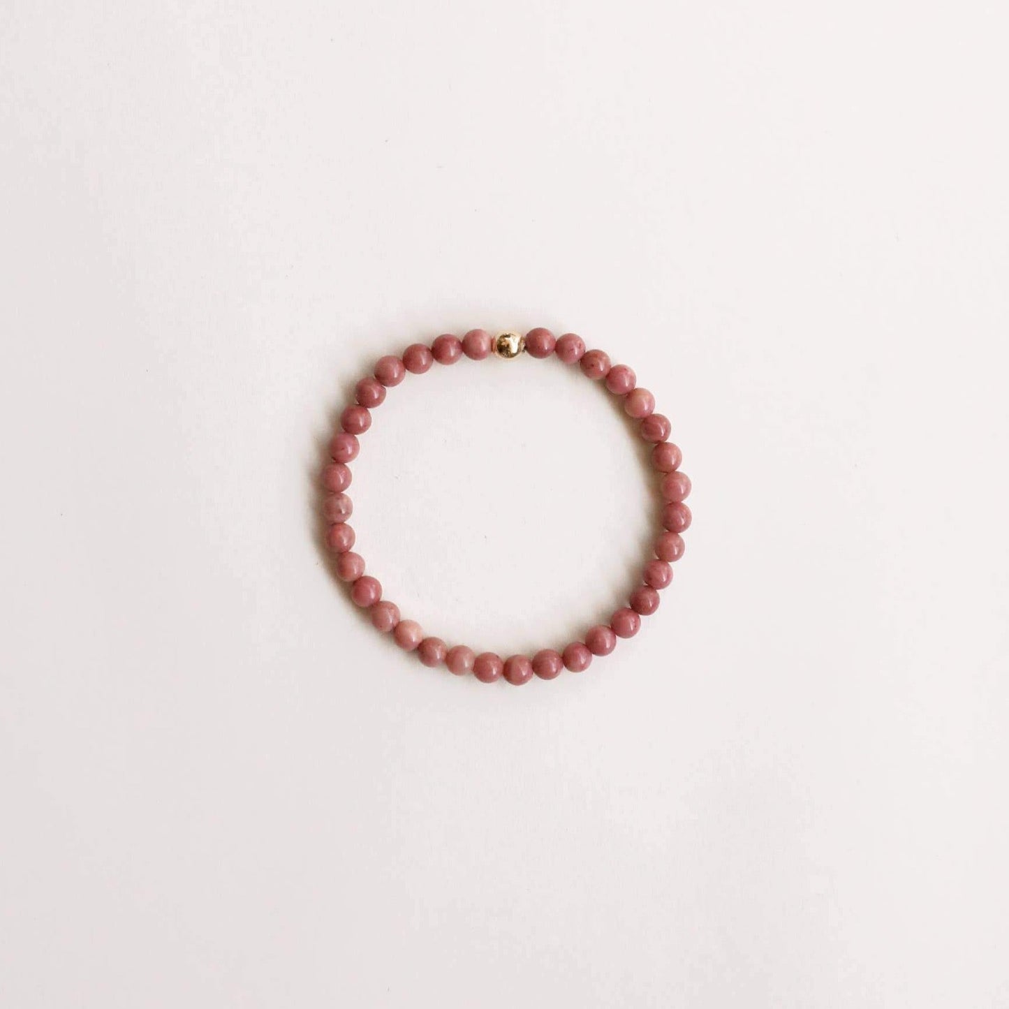 Petrified Rhodonite + 14k Gold Bracelet