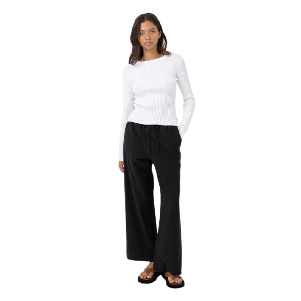 Rhythm: Classic Drawstring Pant - Black