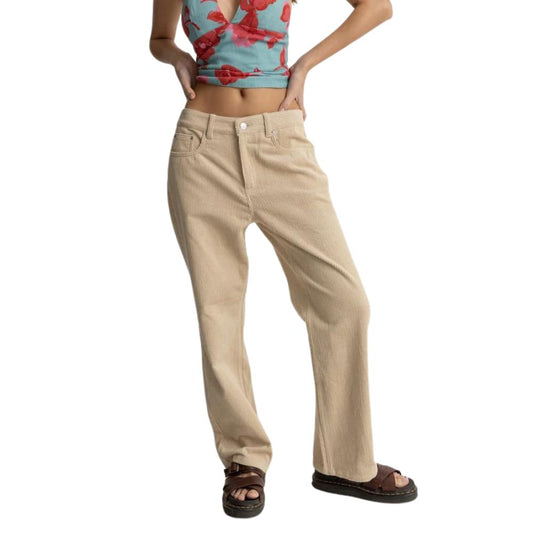Rhythm Chloe Low Rise Pant - Cream