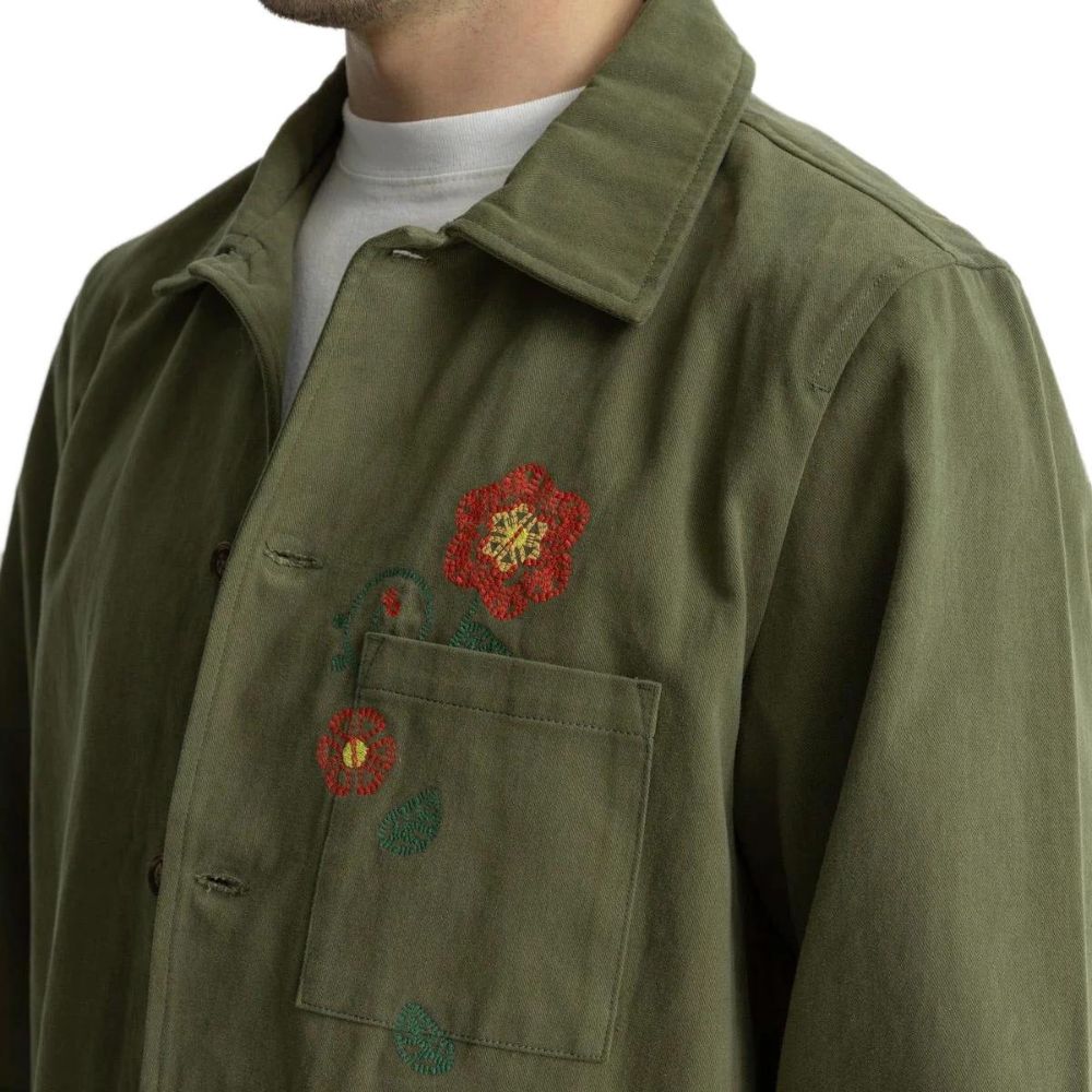 Rhythm Flower CPO Overshirt - Olive