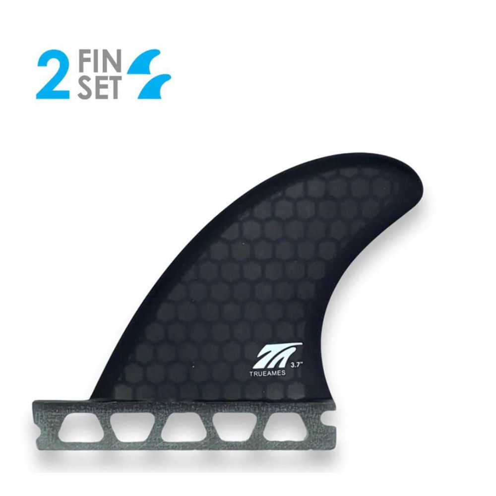 True Ames - 3.7" Side Bites - Smoke Hexcore Fiberglass - Single Tab Futures