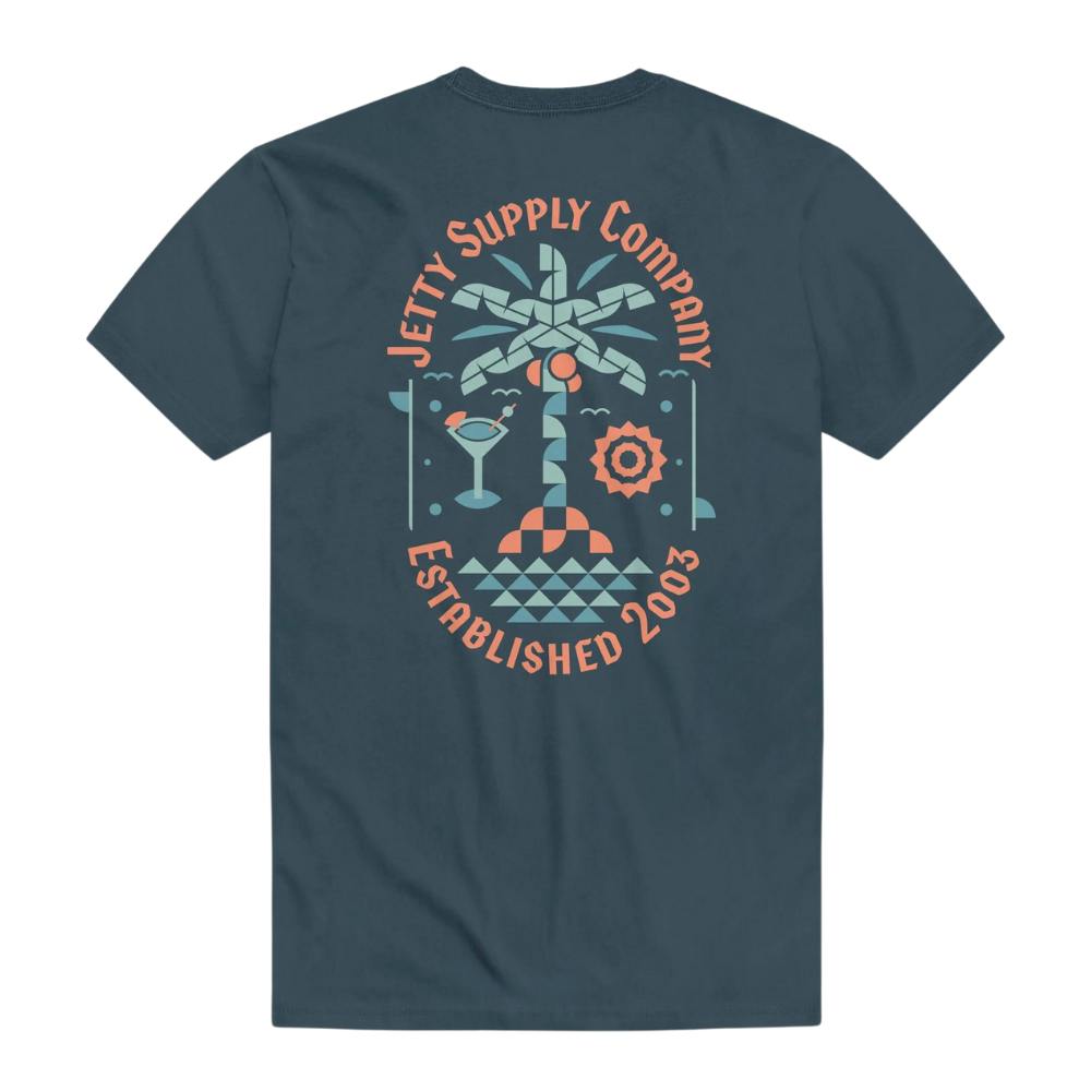 Frond Tee Indigo Back - Jetty Surf Shop