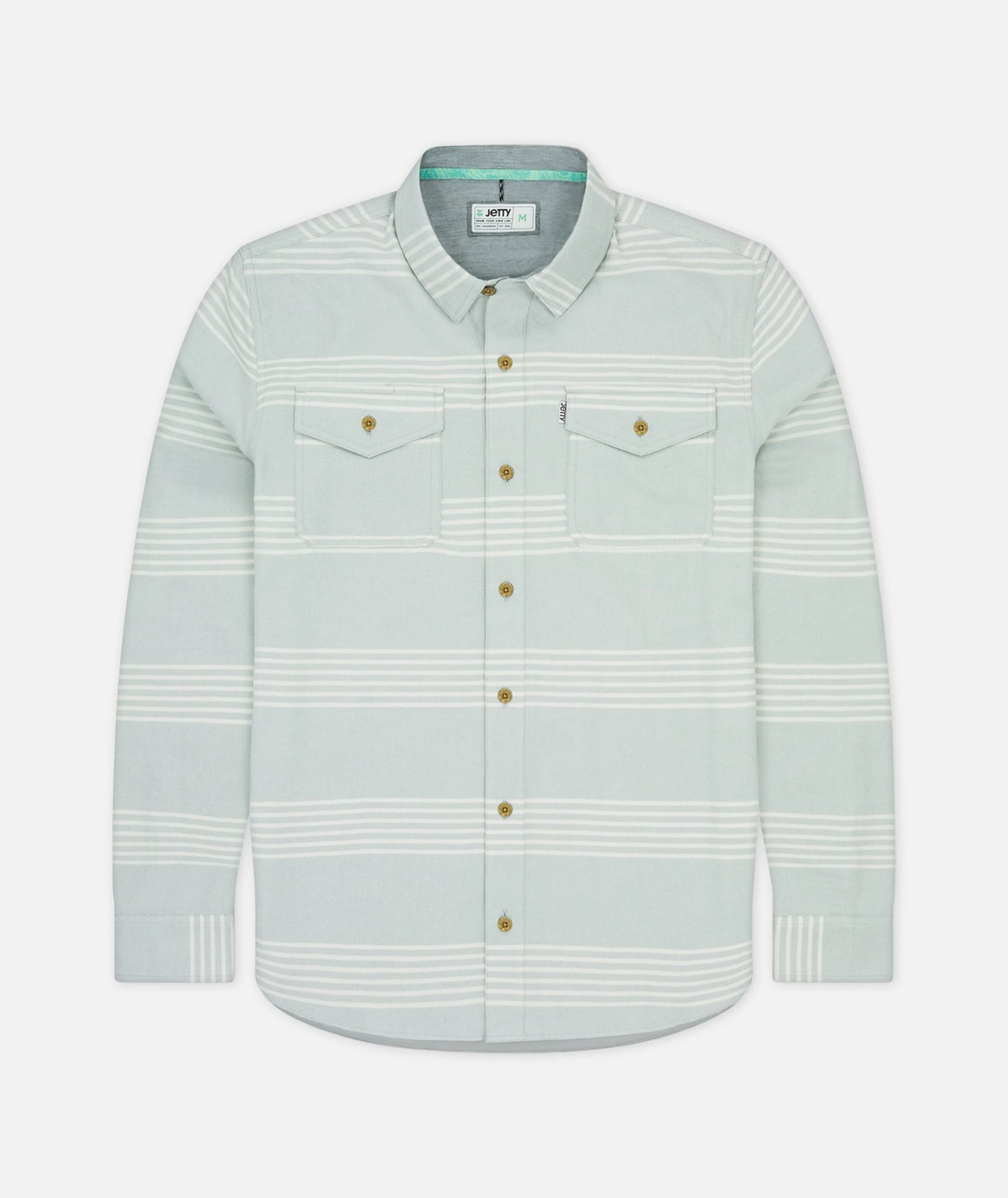 Jetty Essex Oyster Twill Shirt - Fog
