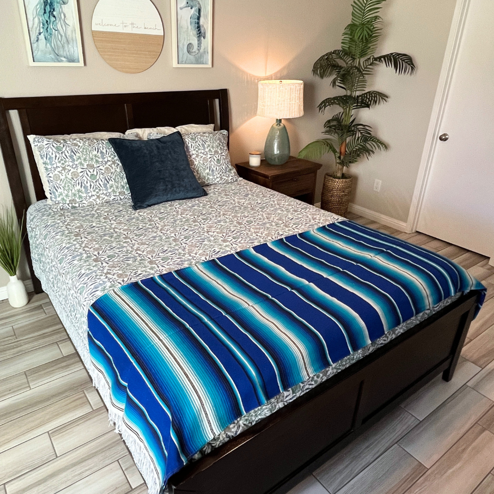 Ocean Blue Serape Blanket