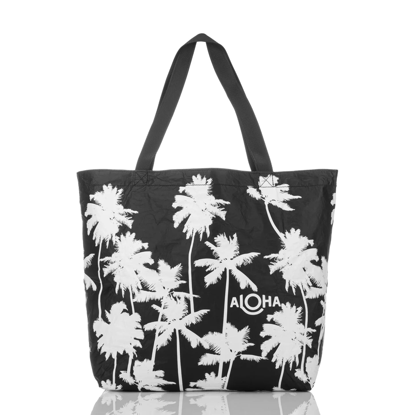 Reversible Tote Bag - Coco Palms - Black & White