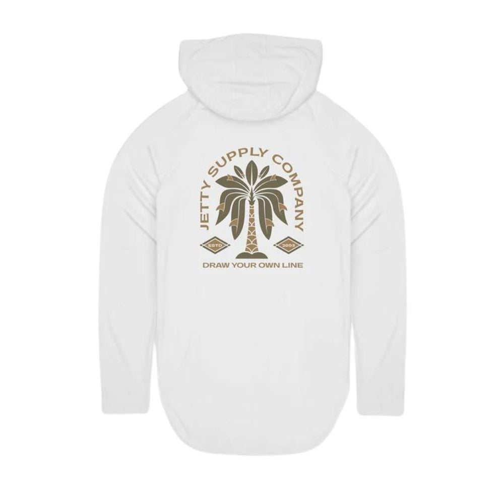 Jetty Men's Fins UV Hoodie - White