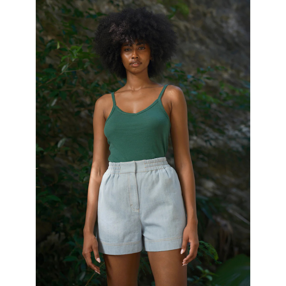 Mollusk Denim Stella Shorts - Light Blue