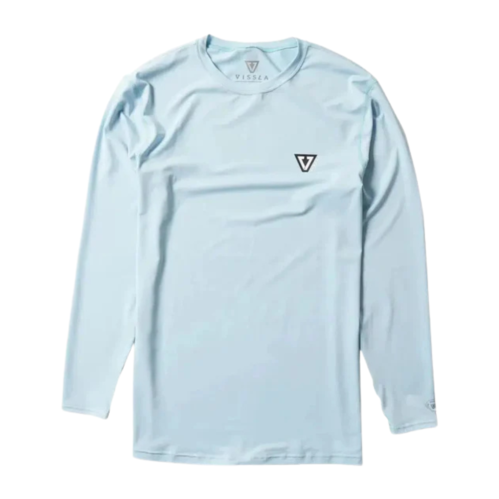Vissla Twisted Eco Long Sleeve Lycra Rash Guard - Cool Blue Heather