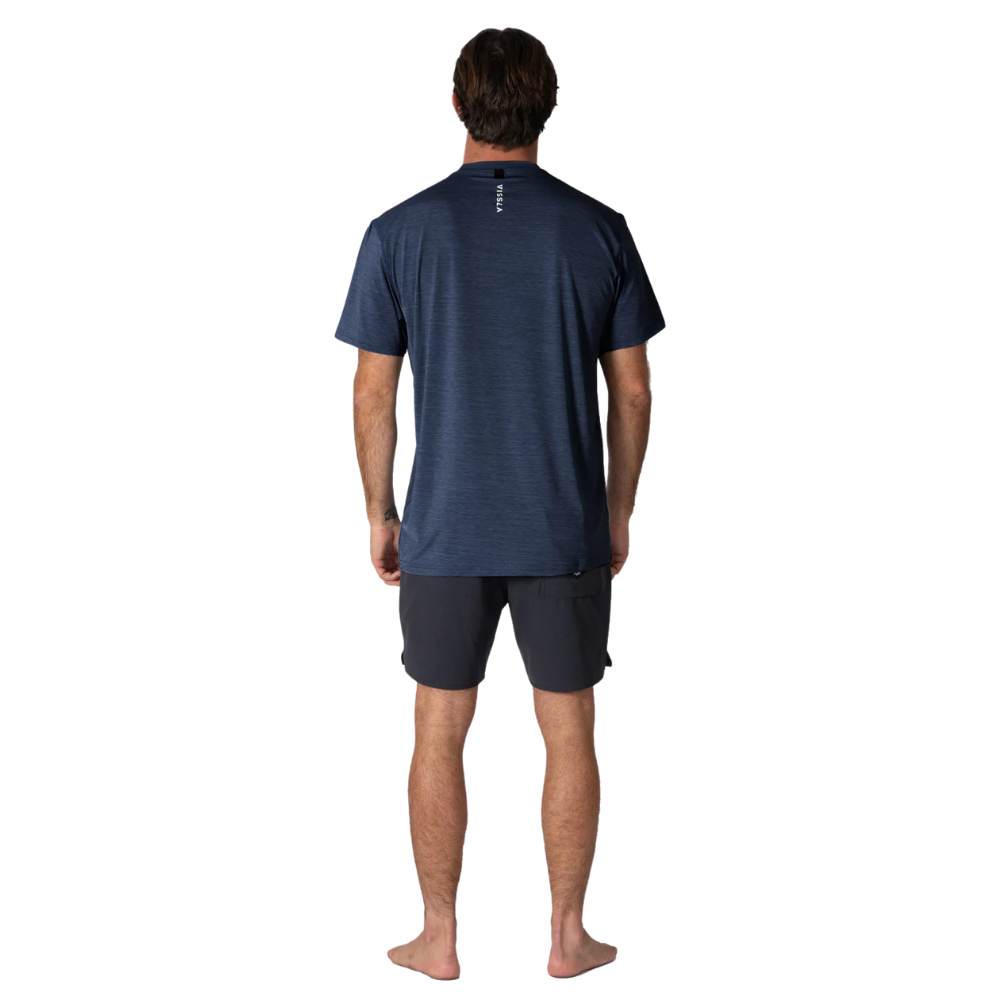 Vissla Twisted Eco Short Sleeve Lycra Rash Guard - Dark Navy Heather