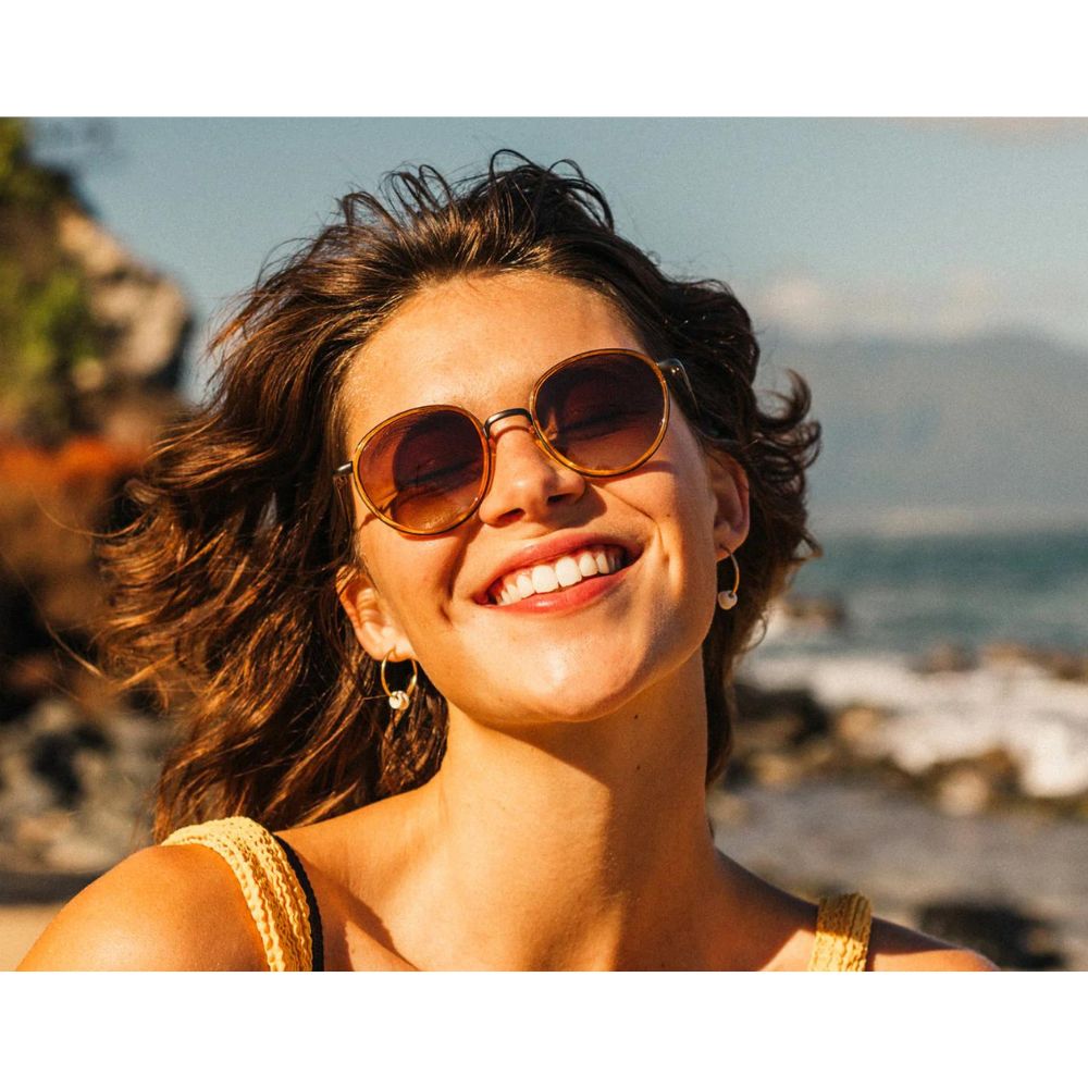 Sunski Baia Polarized Sunglasses - Honey Sepia