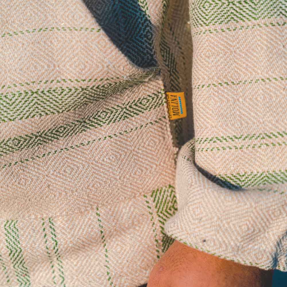 tan olive baja poncho