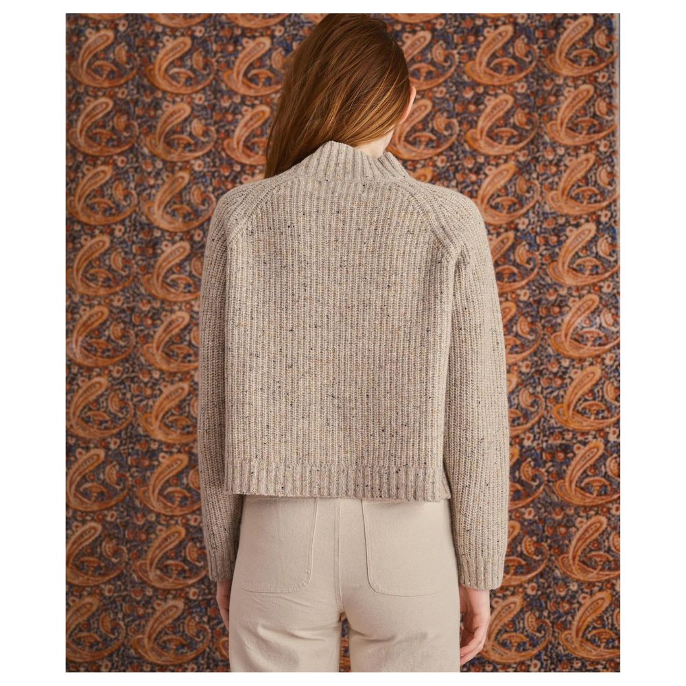 Teddy Sweater Oatcake - Back View