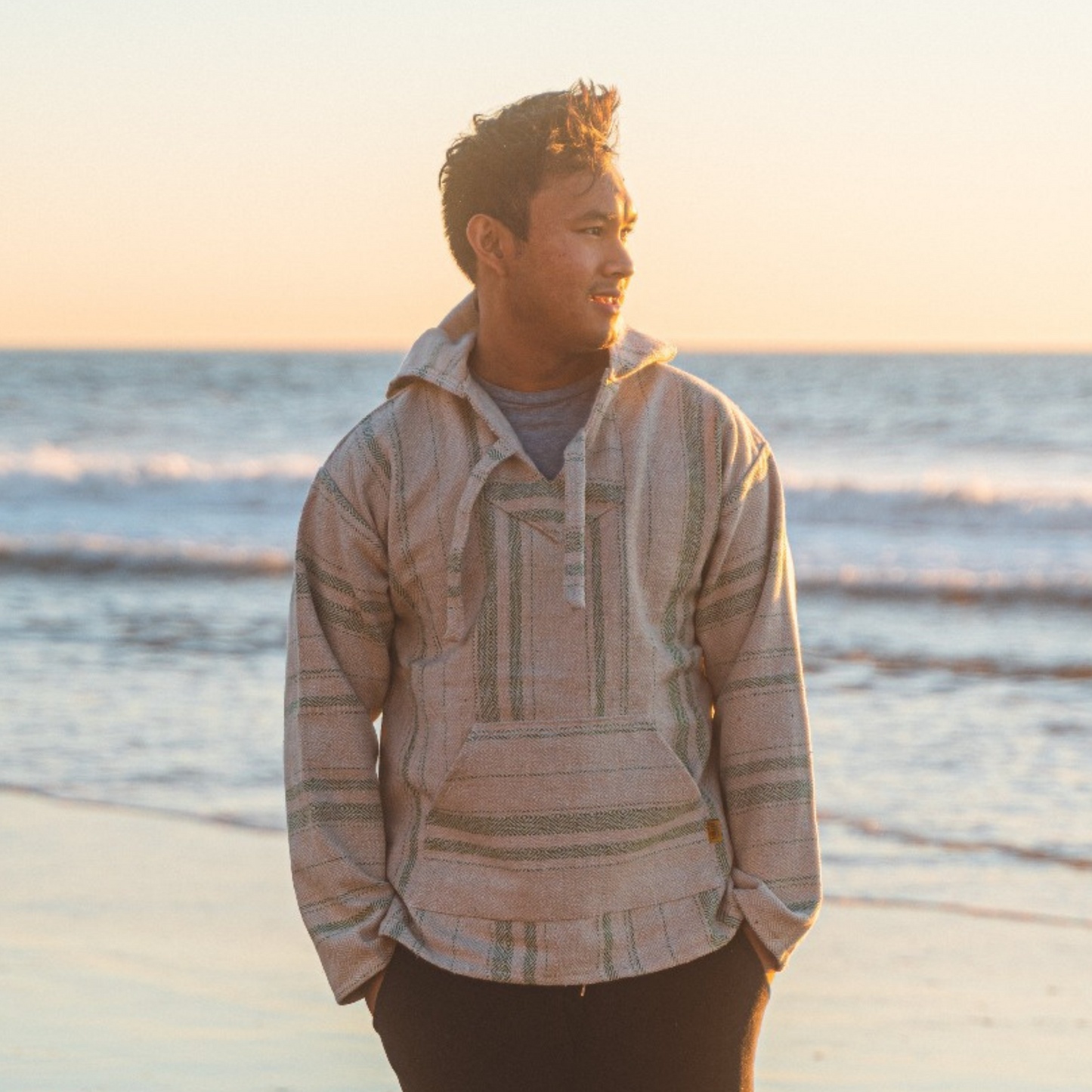 mexican baja hoodie poncho mens