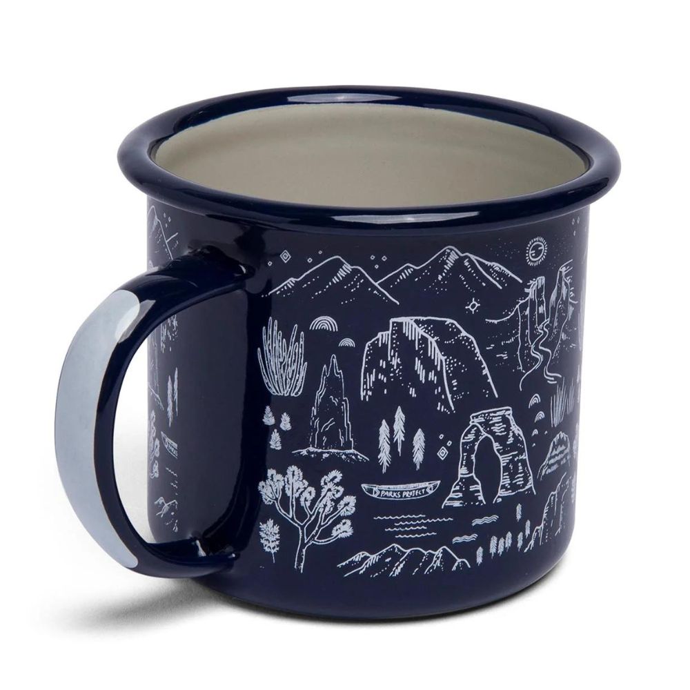 parks project enamel mug blue
