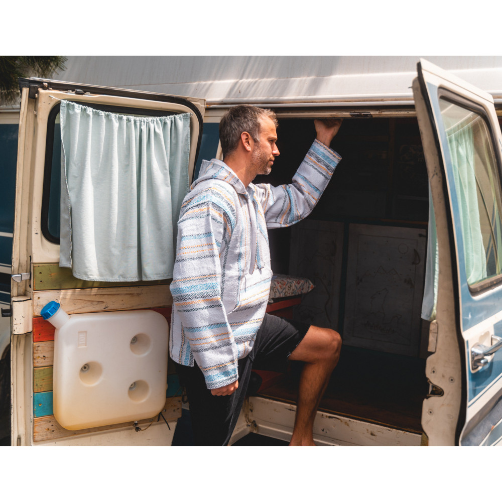 baja poncho white