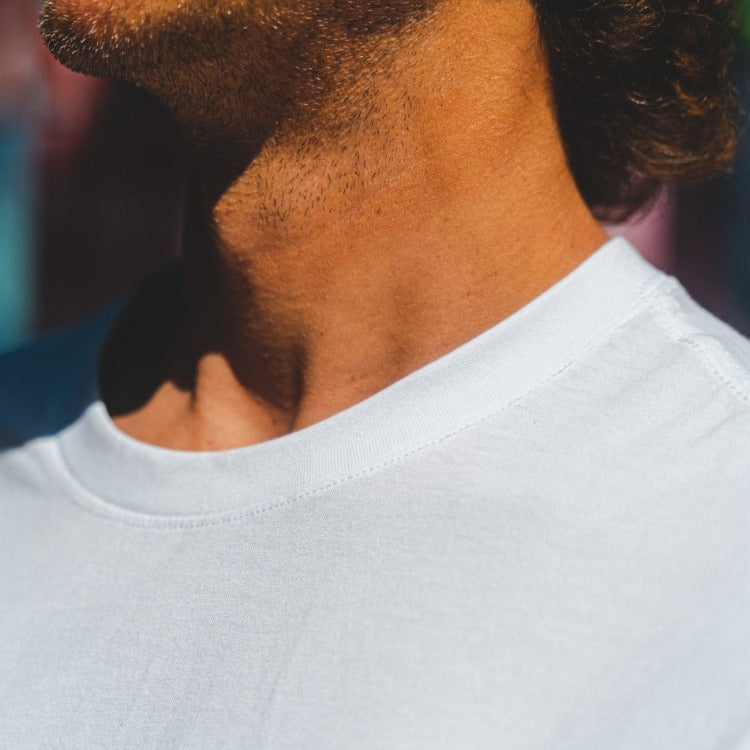 Surfing Llama White Tee - Organic Cotton