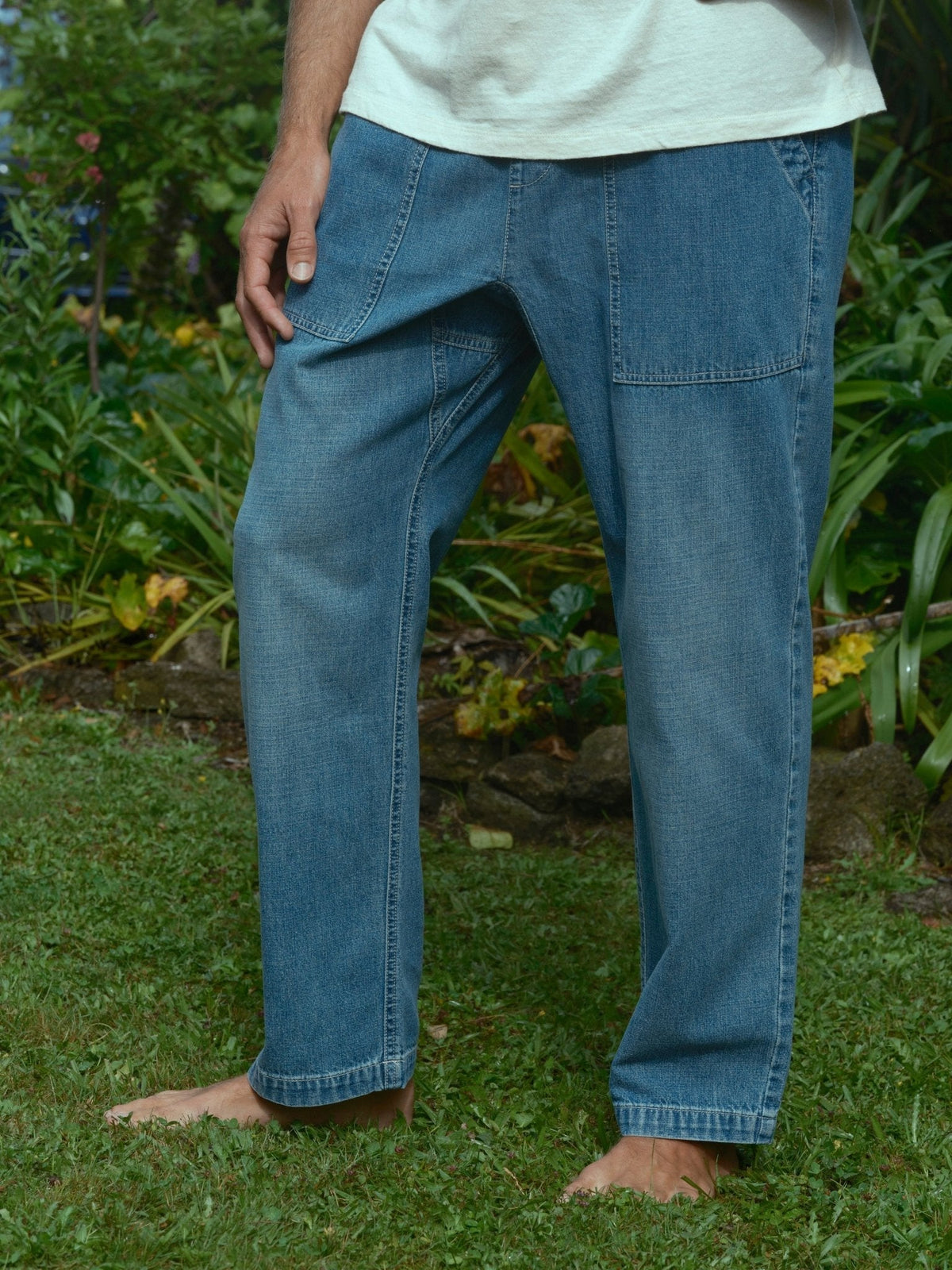 Mollusk Drawstring Salvador Pants - Men's Relaxed Vintage Denim Pants