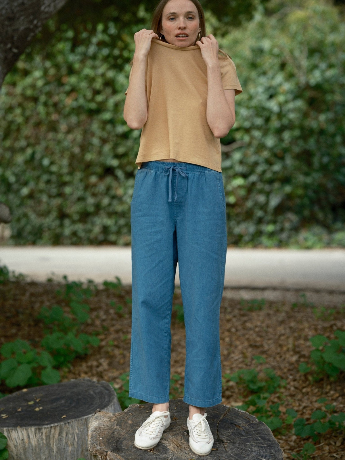 Mollusk Drawstring Weekend Pants - Women's Vintage Wash Cotton Twill Pants