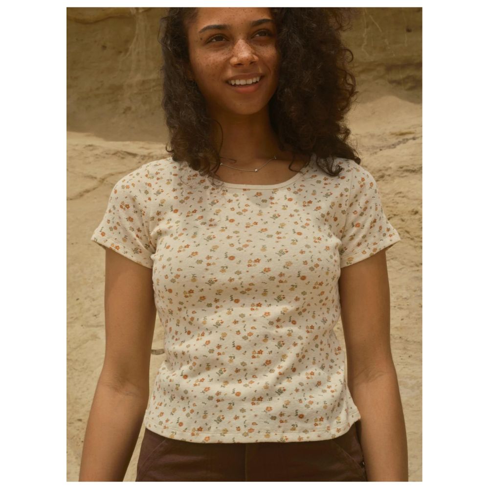 Mollusk Hemp Ribsy Tee - Harvest Gold Floral