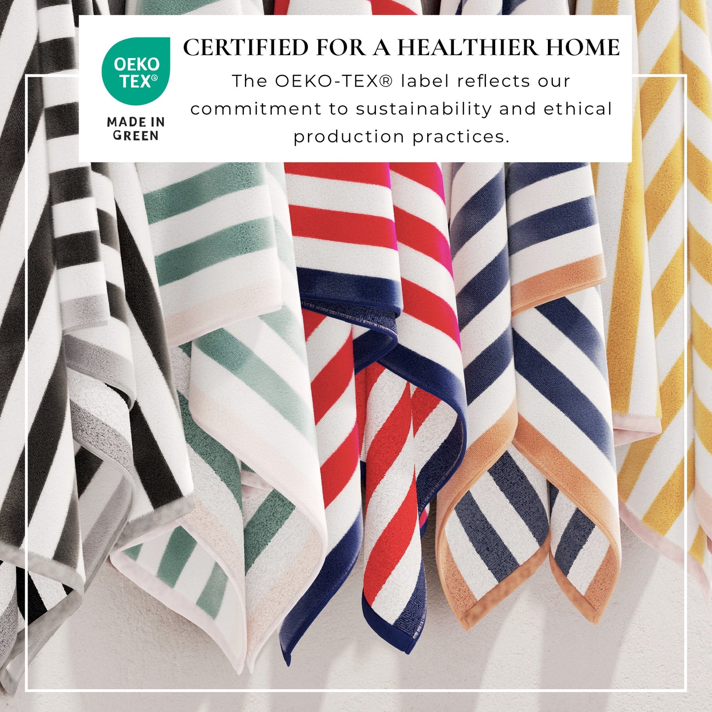 Oversized Striped Border Cabana Beach Towel - Santa Cruz