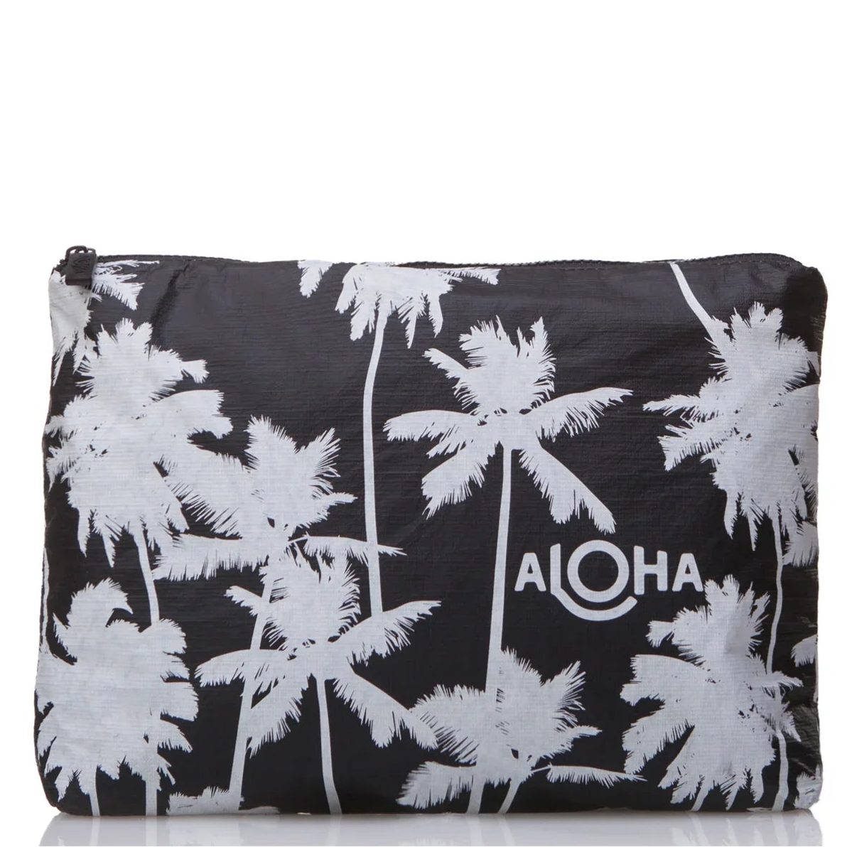 Mid Pouch - Coco Palms - Black & White