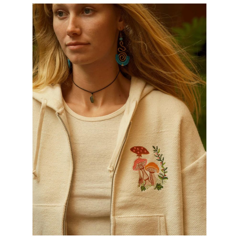Mollusk Mushroom Garden Zip Sweatshirt