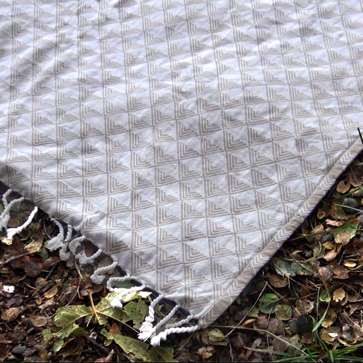 Organic Cotton Beach Blanket - Tan