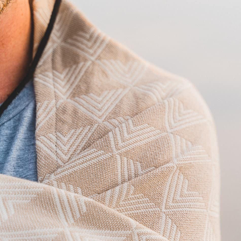 Organic Cotton Beach Blanket - Tan