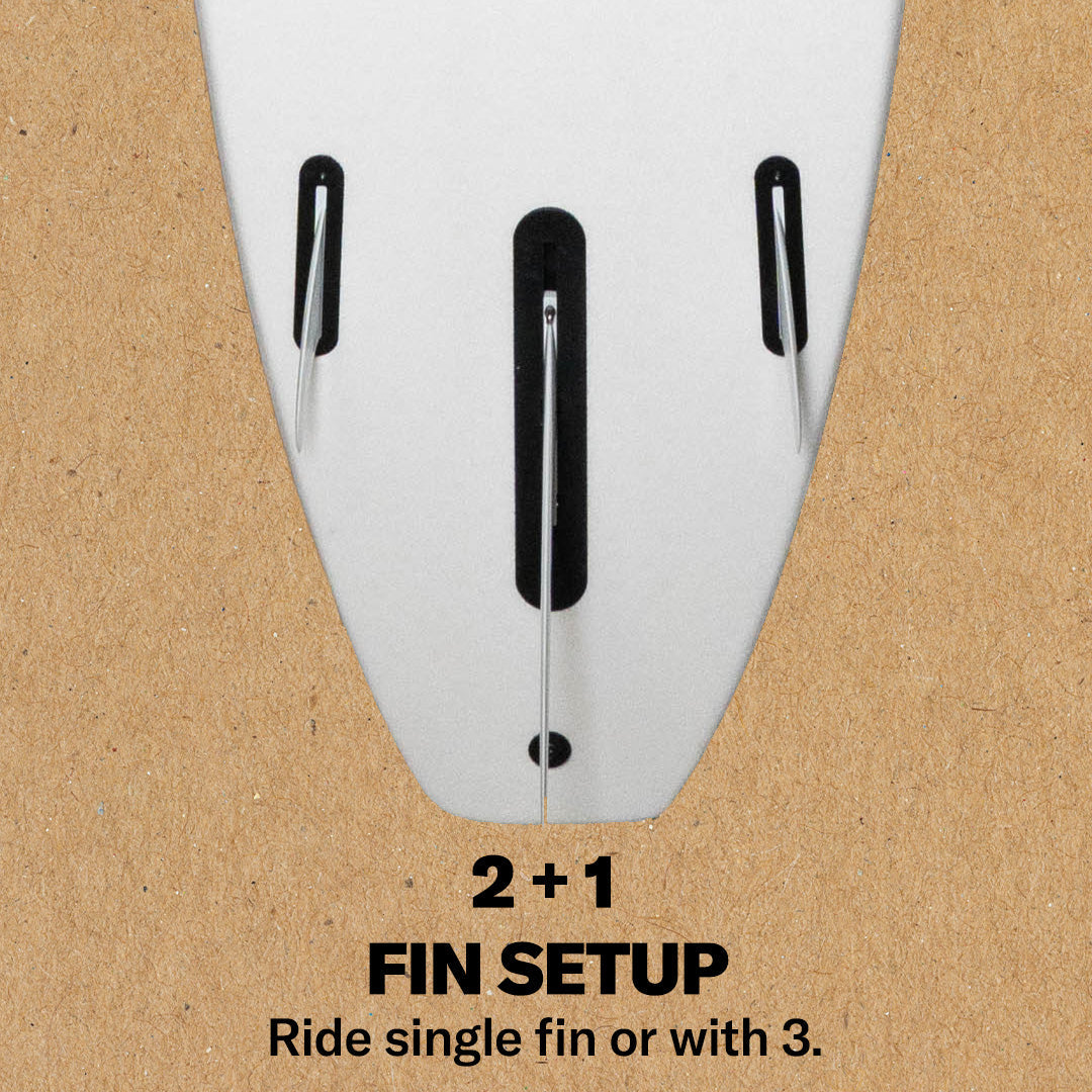 9'6" SanO Soft Top Longboard - Black/White