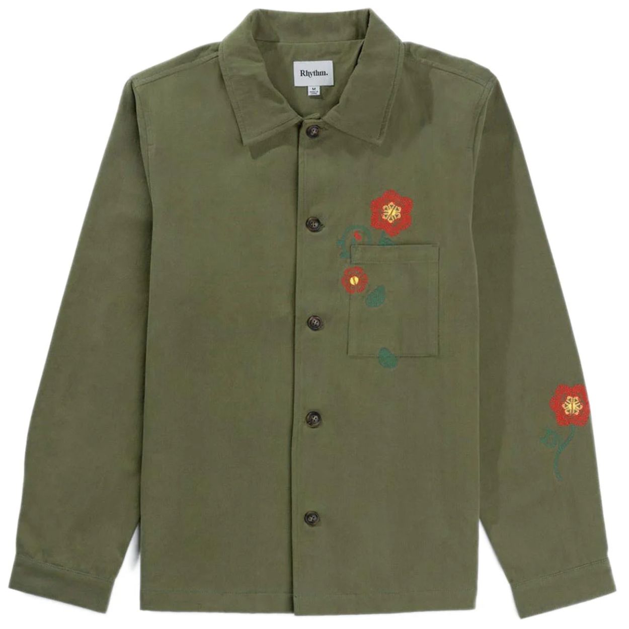 Rhythm Flower CPO Overshirt - Olive