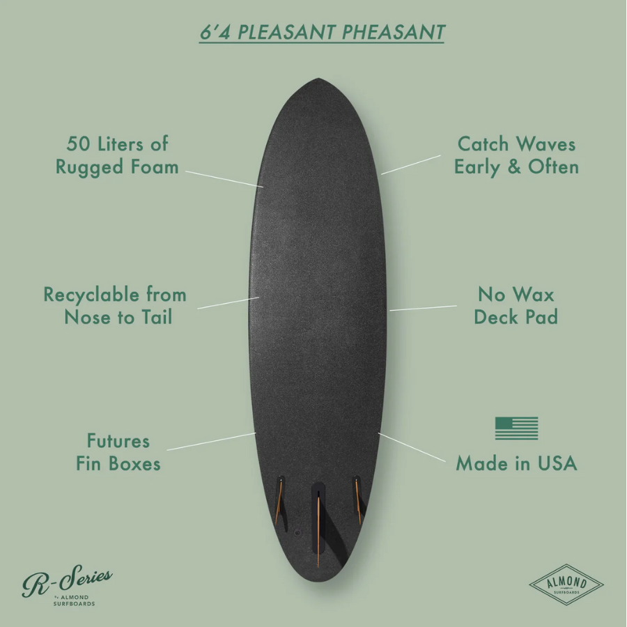 Almond Surfboard used foam board
