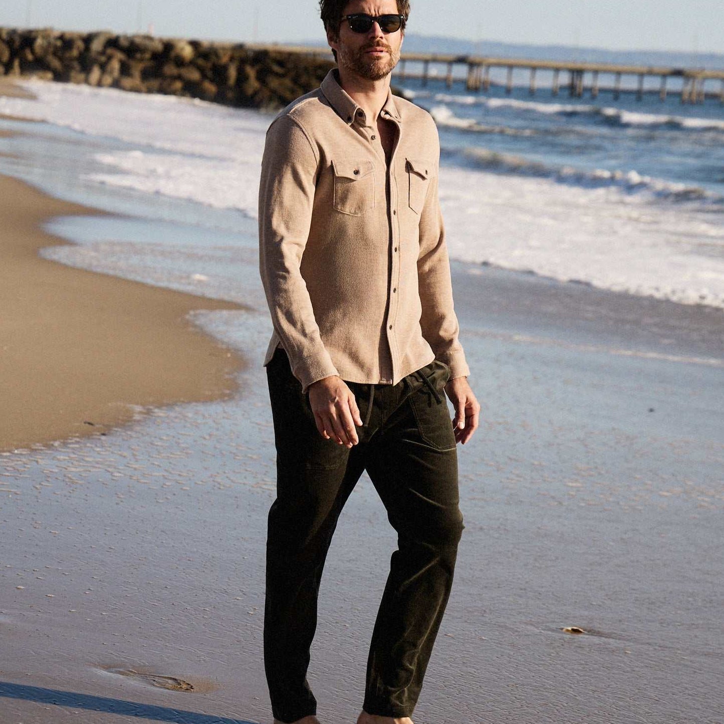 Tyler Corduroy Utility Pant - Peat Moss