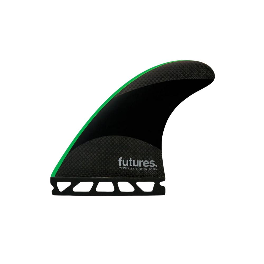 Futures JJF Techflex Thruster Fins (Single Tab) - Black/Neon Green