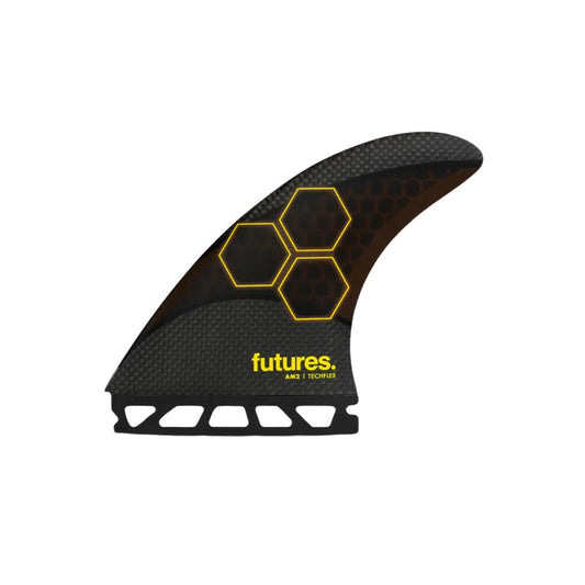 Futures AM2 Techflex Thruster Fins (Single Tab) - Black/Orange