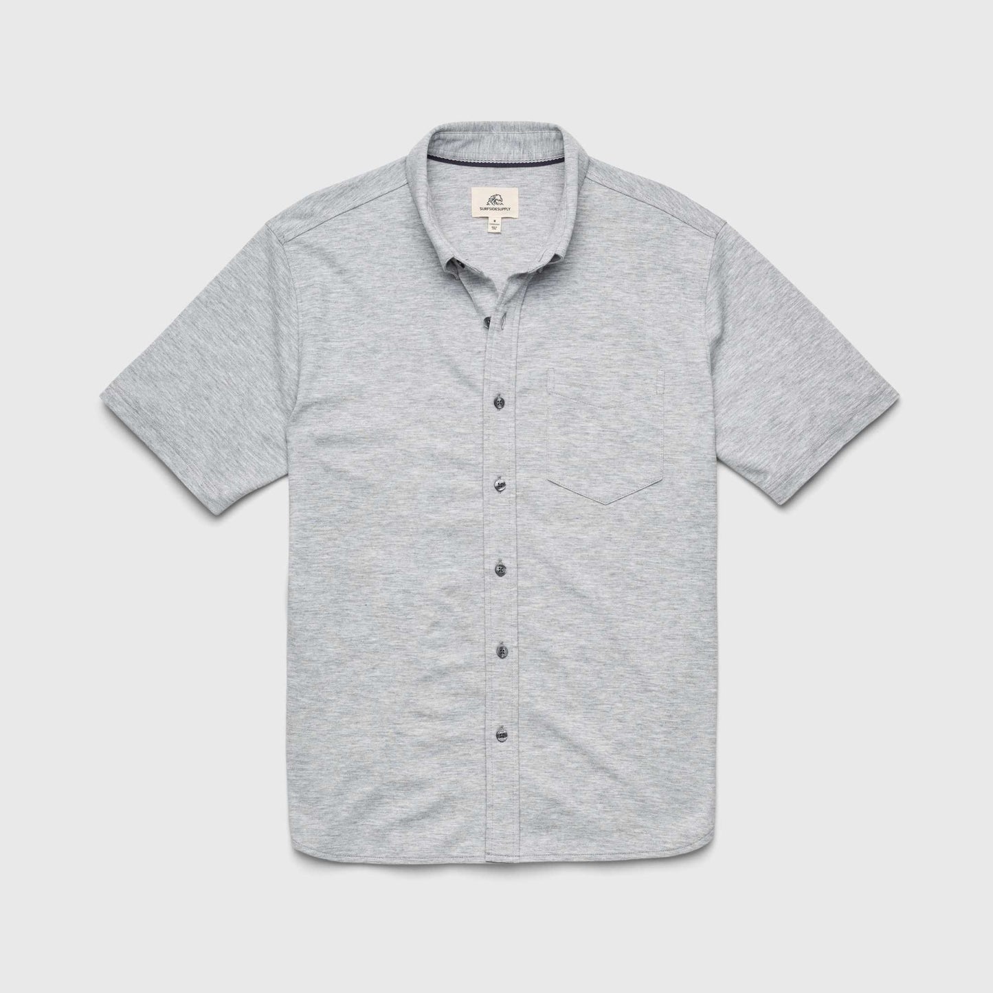 Tony Pique Knit Shirt - Heather Grey