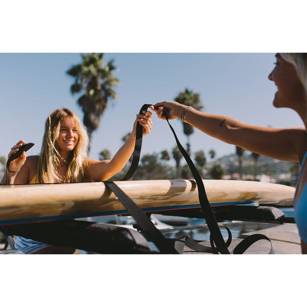 DORSAL Sunguard (No Fade) Aero Roof Rack Pads and 15 ft Straps - Pack of 4 for Car Surfboard Kayak SUP Snowboard