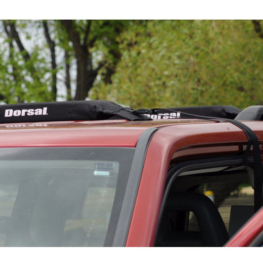 DORSAL Wrap Rax Double Surfboard Soft Roof Rack Pads with Straps - Pack of 2 Corrosion Resistant Buckles, Universal Fit, Trucks SUVs - Longboards, Short Boards, SUP, Soft Tops