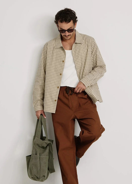 Rhythm - Slacker Pants - Coffee Brown