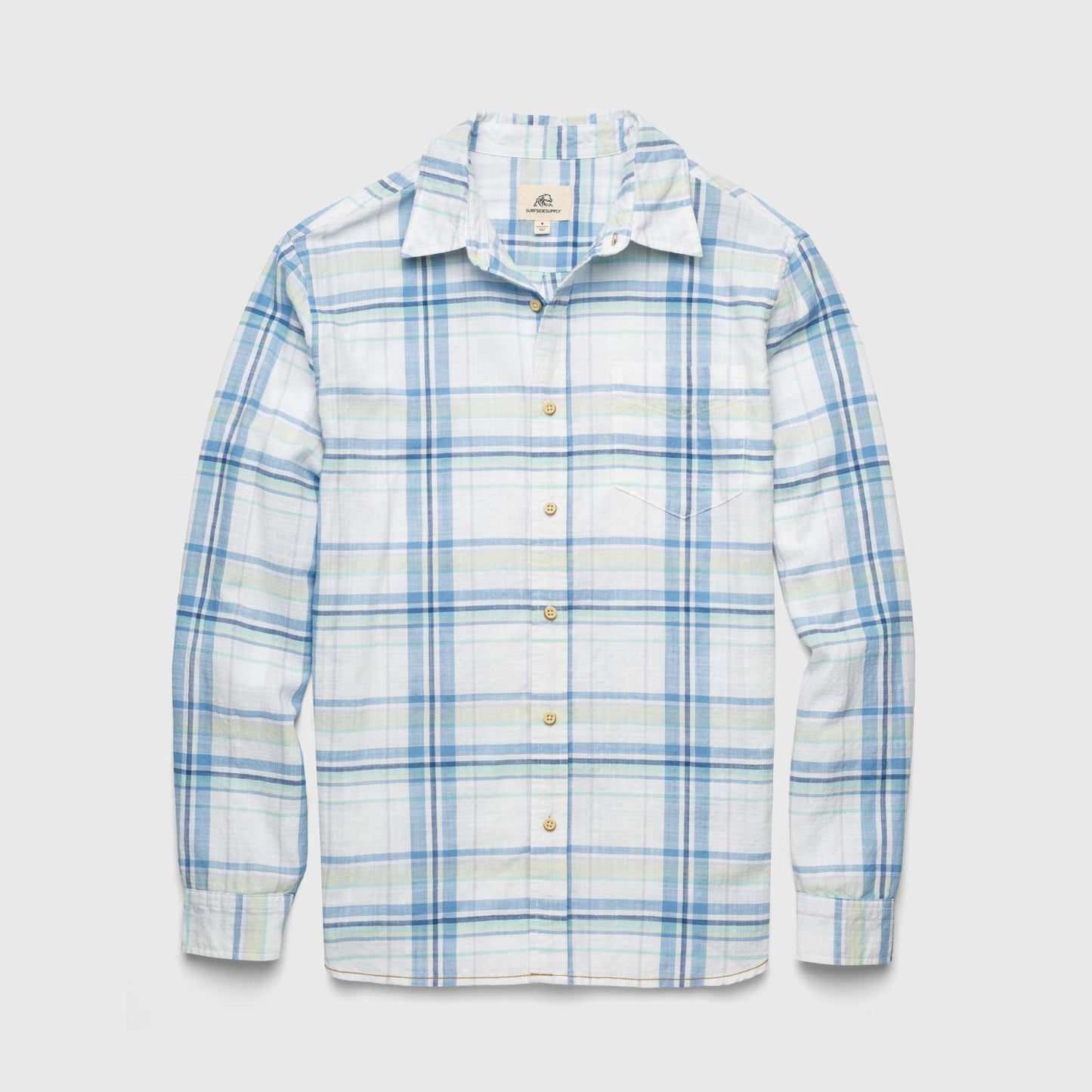 Brian Slub Plaid Shirt - White Combo