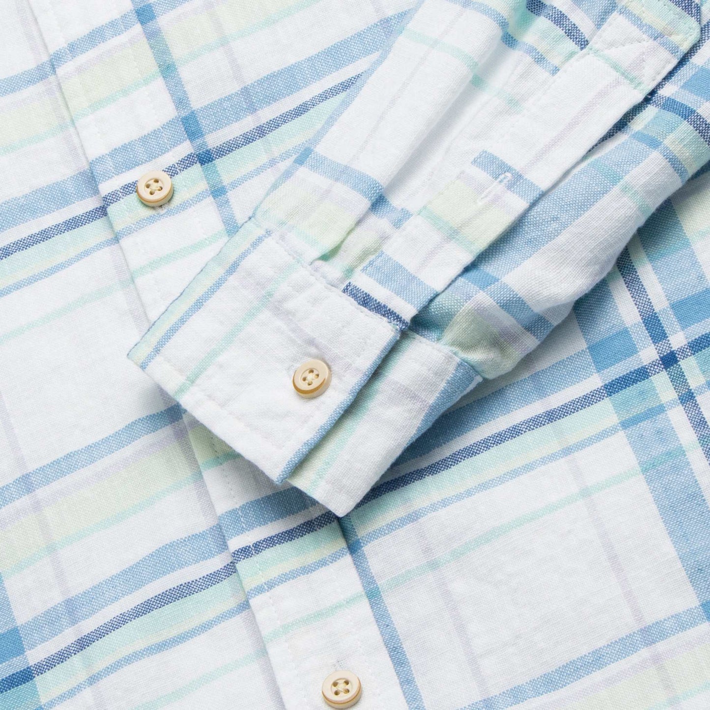 Brian Slub Plaid Shirt - White Combo