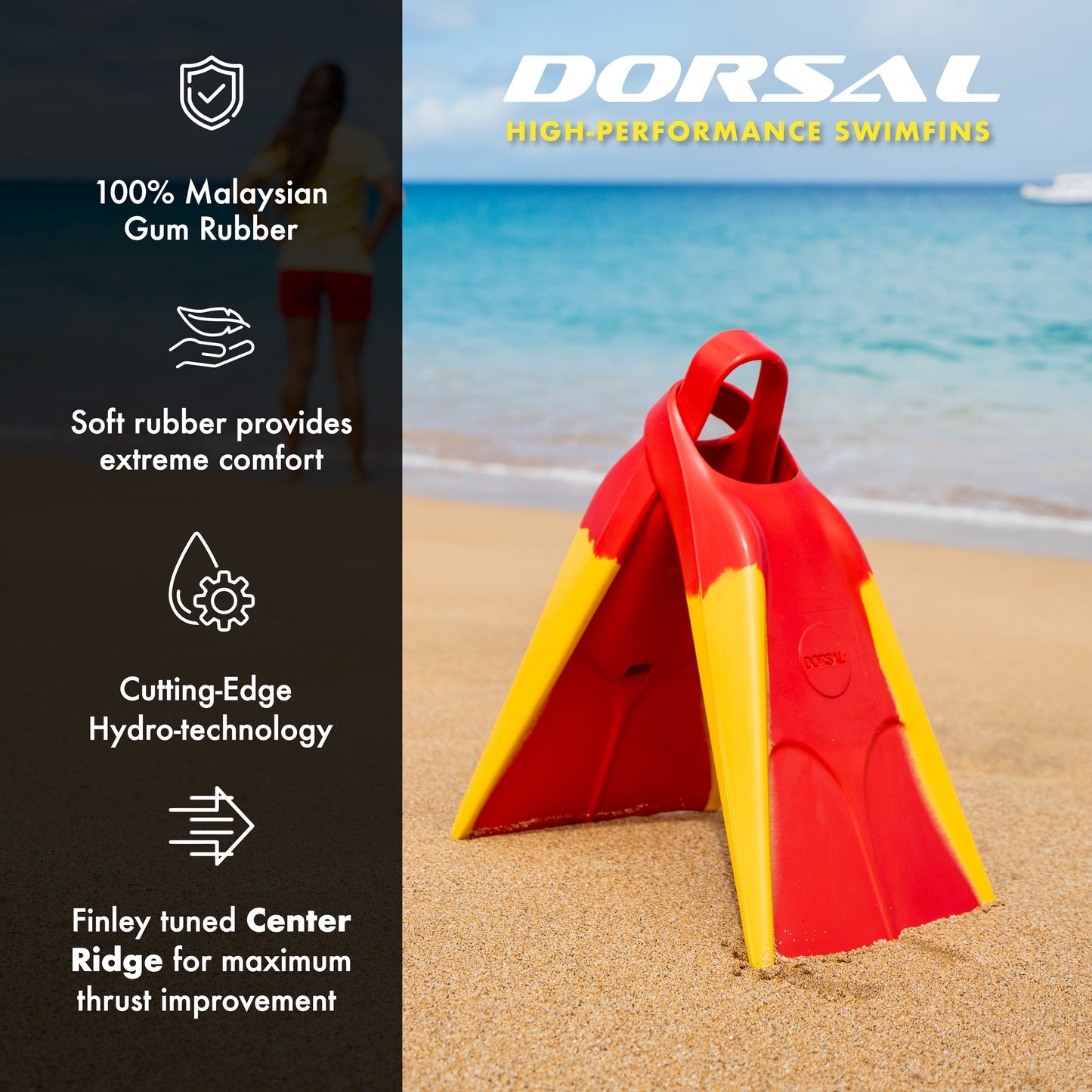 DORSAL Bodyboard Bodysurfing Floating Swimfins Hawaii (Flippers)