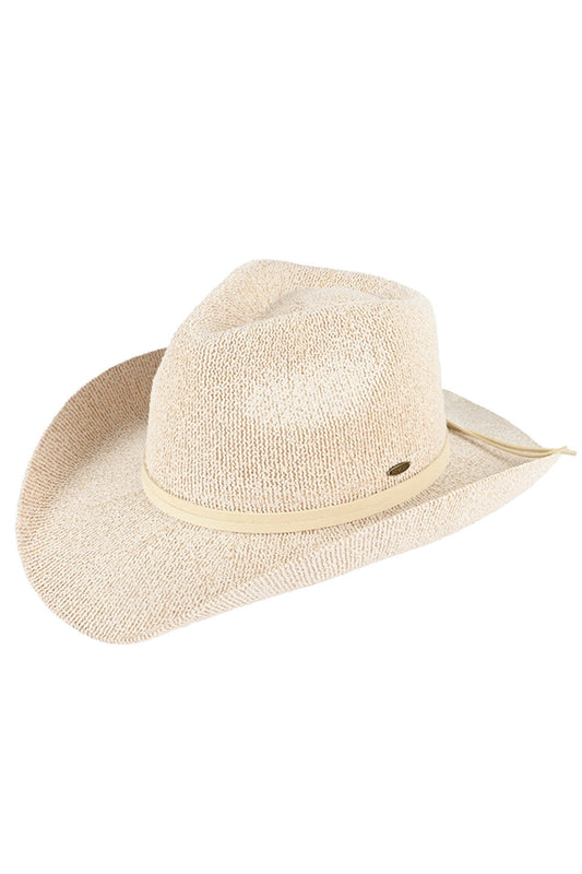 C.C Women's Terry Cloth Band Trim Cowboy Hat