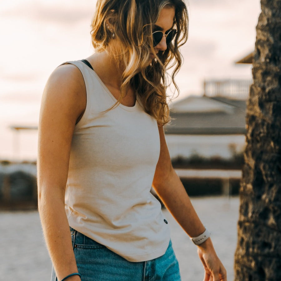 Women's Organic Cotton Tank Top - Beige