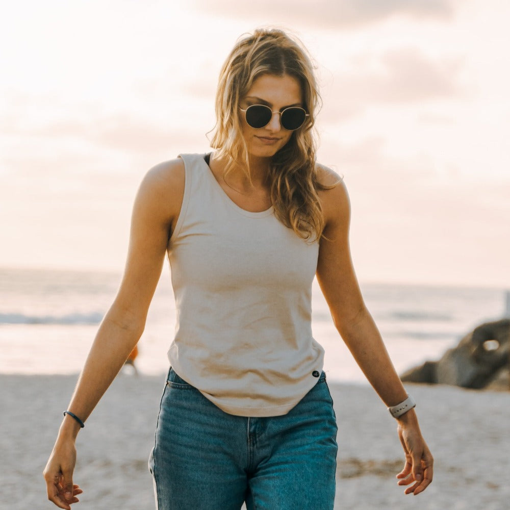 Women's Organic Cotton Tank Top - Beige