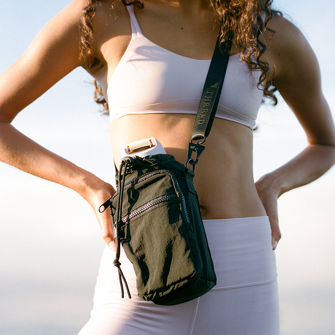 Black - Water Bottle Sling Bag