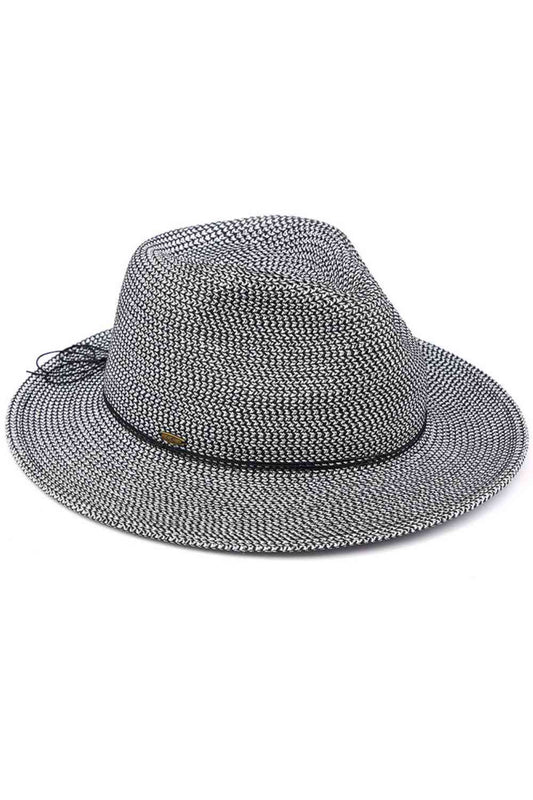 C.C Lurex Straw Panama Sun Hat