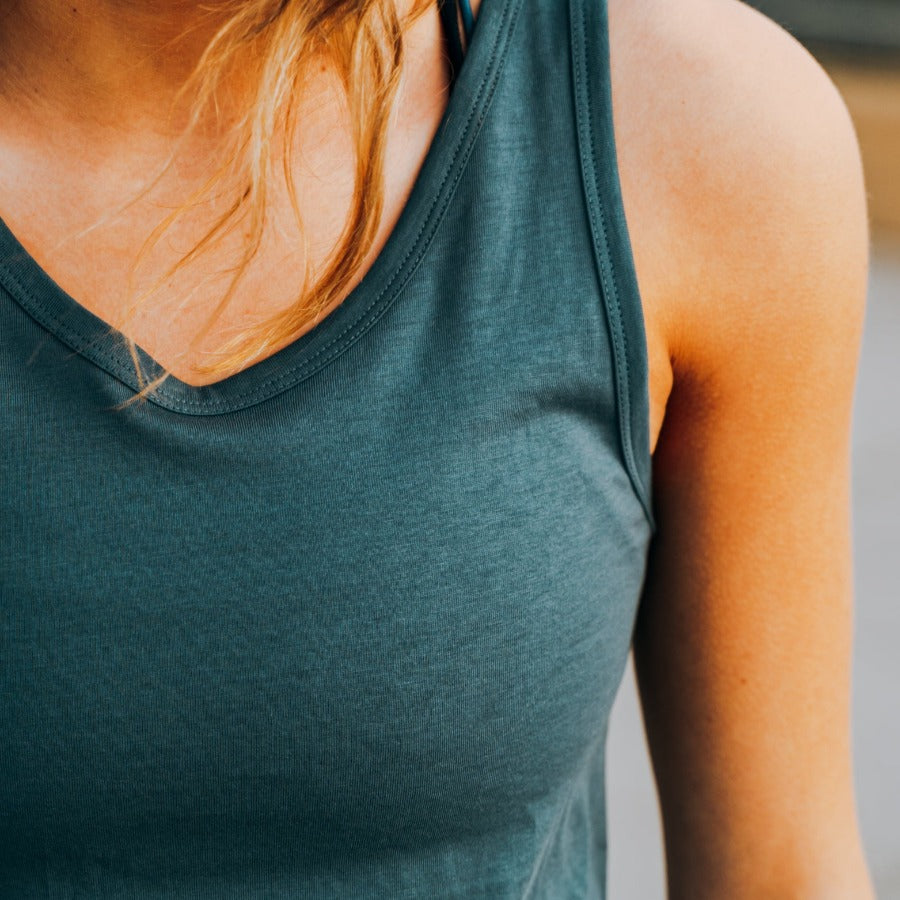 Women's Organic Cotton Tank Top - Slate Blue