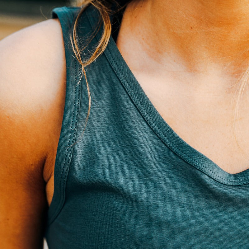 Women's Organic Cotton Tank Top - Slate Blue