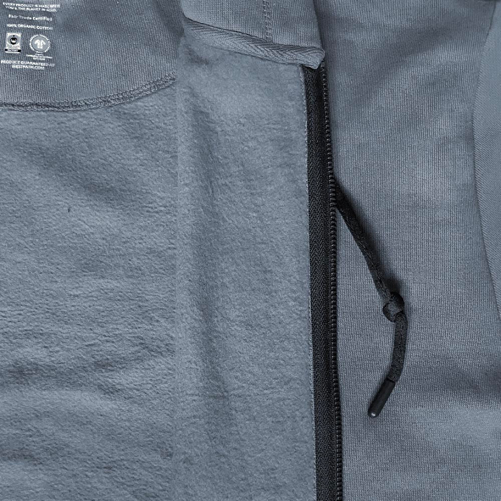 Men's Organic Zip-Up Hoodie - Slate Blue